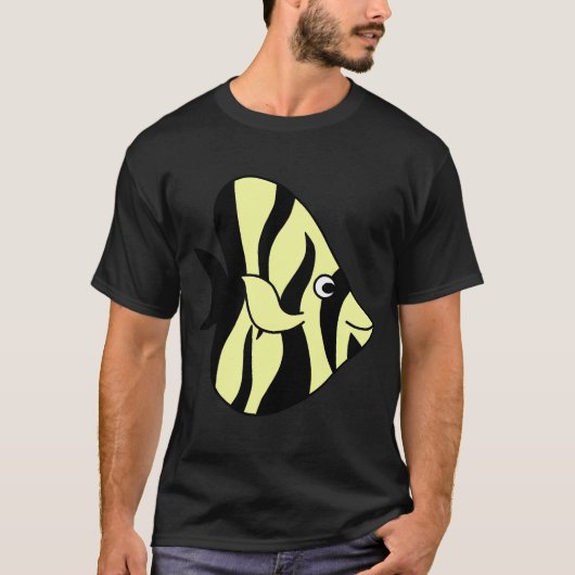 かわいい黄色のチョウチョウウオ Tシャツ (正面)