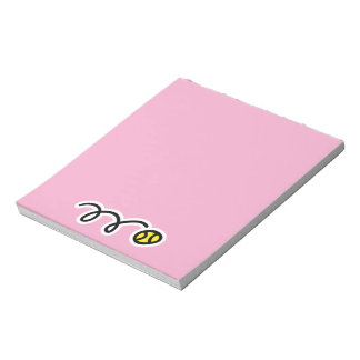かわいい黄色のテニスボールらくがきが描かれたスポーティなノートパッド ノートパッド