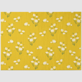 かわいい黄色のデイジーフローラの分離 薄葉紙