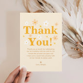 かわいい黄色のデイジー誕生日 サンキューカード