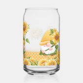 かわいい黄色のノームひまわり ガラス缶 (裏面)