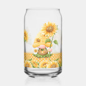 かわいい黄色のノームひまわり ガラス缶 (左)