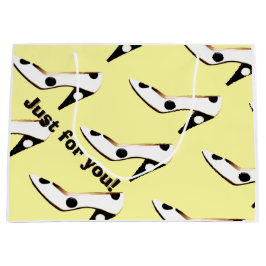 かわいい黄色のハイヒール靴 ラージペーパーバッグ