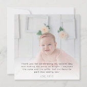 かわいい黄色のハチとひまわり　最初の蜂の日　写真 サンキューカード (裏面)