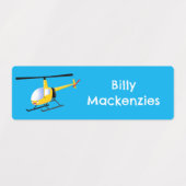 かわいい黄色のハッピーカートゥーパーソナライズされたター ラベル (デザイン2)