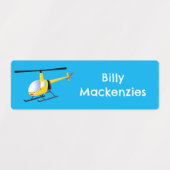 かわいい黄色のハッピーカートゥーパーソナライズされたター ラベル (デザイン1)