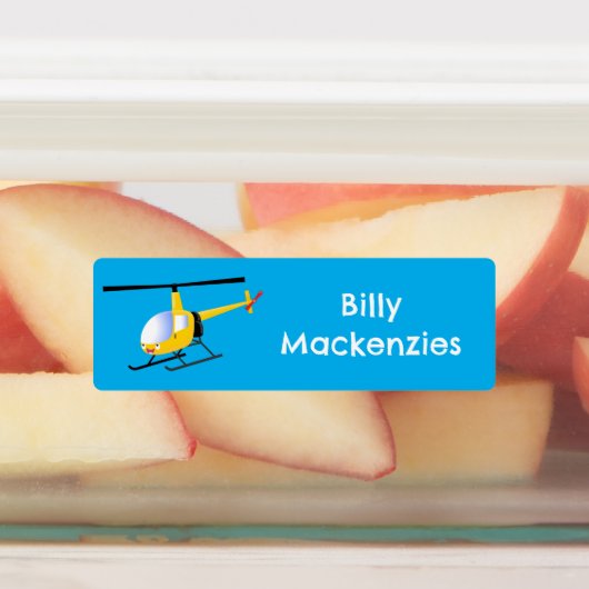 かわいい黄色のハッピーカートゥーパーソナライズされたター ラベル (貼付)