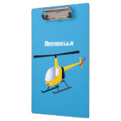 かわいい黄色のハッピーカートゥーンヘリコプター クリップボード (左)