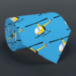 かわいい黄色のハッピーカートゥーンヘリコプター ネクタイ<br><div class="desc">この可愛い黄色のヘリコプターキャラクターはフライを待っているだけ！描おもしろいスタイル</div>