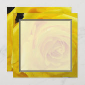 かわいい黄色のバラの花の空白の結婚式、パーティー、 招待状 (正面/裏面)