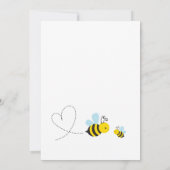 かわいい黄色のパパのビーちゃんベビーシャワー 招待状 (裏面)