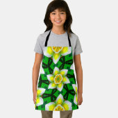 かわいい黄色のプルメリアパターン エプロン (インサイチュ)