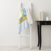 かわいい黄色のベビーアヒル漫画イラストレーション シェルパブランケット (インサイチュ)