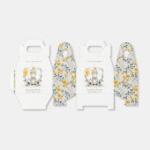 かわいい黄色のベビーゼブラリーフ任意の年齢誕生日 フェイバーボックス (折り畳みなし)