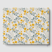 かわいい黄色のベビーゼブラ葉バルーンベビーシャワー ゲストブック (裏面)