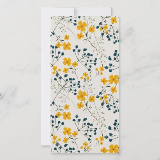 かわいい黄色のベビーゼブラ葉バルーンベビーシャワー サンキューカード (裏面)