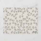 かわいい黄色のベビーヒッポ動物相ベビーシャワーありがとう ポストカード (裏面)