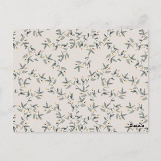 かわいい黄色のベビーヒッポ動物相ベビーシャワーありがとう ポストカード (裏面)