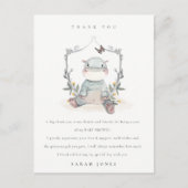 かわいい黄色のベビーヒッポ動物相ベビーシャワーありがとう ポストカード (正面)