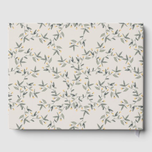 かわいい黄色のベビーヒッポ葉の任意の年齢誕生日 ゲストブック (裏面)