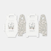 かわいい黄色のベビーヒッポ葉の任意の年齢誕生日 フェイバーボックス (折り畳みなし)