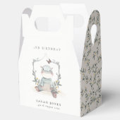 かわいい黄色のベビーヒッポ葉の任意の年齢誕生日 フェイバーボックス (オープン)