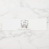 かわいい黄色のベビーヒッポ葉の任意の年齢誕生日 ペットボトルラベル (シングルラベル)