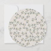 かわいい黄色のベビーヒッポ葉ベビーシャワー招待状 サンキューカード (裏面)