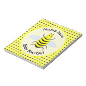 かわいい黄色のベビービージェンダーリビールニュートラル ノートパッド (回転)