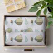 かわいい黄色のホットエアバルーンニュートラル赤ちゃんシャワー 薄葉紙 (ギフト)