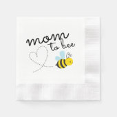 かわいい黄色のママへ 縁ありカクテルナプキン (正面)