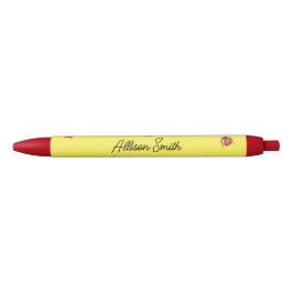 かわいい黄色のラディバグ 黒ボールペン