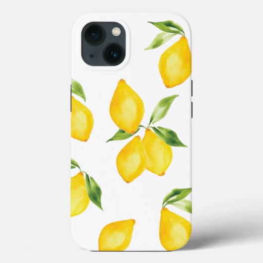 かわいい黄色のレモン水の色のフルーツspeckiPhone ca Case-Mate iPhoneケース (裏面)