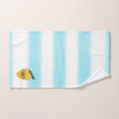 かわいい黄色のレモン漫画おもしろいイラストレーション バスタオルセット (ハンドタオル)