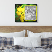 かわいい黄色のワイルドフラワーの写真を自分で作成 キャンバスプリント (インサイチュ (寝室))