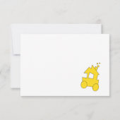 かわいい黄色の列車の感謝カード サンキューカード (裏面)