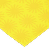 かわいい黄色の太陽のパターンモダン幸せなおもしろい明るい テーブルクロス (アングル)