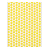 かわいい黄色の太陽のパターン幸せモダンなおもしろい陽気 テーブルクロス (正面)