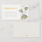 かわいい黄色の小さなバグ表示シャワーベビーシャワー エンクロージャーカード (正面/裏面)