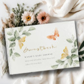 かわいい黄色の庭の葉蝶の赤ちゃんシャワー ゲストブック