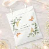 かわいい黄色の庭の葉蝶の赤ちゃんシャワー フェイバーバッグ (クリップ留めされた状態)