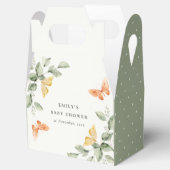 かわいい黄色の庭の葉蝶の赤ちゃんシャワー フェイバーボックス (オープン)