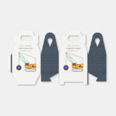 かわいい黄色の建築クレーン車のベビーシャワー フェイバーボックス (折り畳みなし)