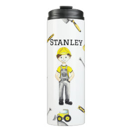 かわいい黄色の建築トラックダンプパターン タンブラー