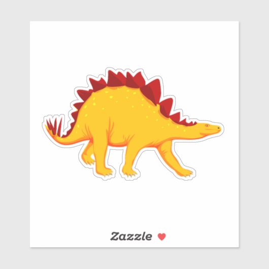 かわいい黄色の恐竜の新学期アート シール (シート)