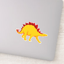 かわいい黄色の恐竜の新学期アート