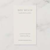 かわいい黄色の水仙フローラロゴネックレスディスプレイ 名刺 (裏面)