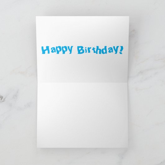 かわいい黄色の海底魚の漫画イラストレーション カード (内部)