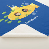 かわいい黄色の海底魚の漫画イラストレーション シェルパブランケット (3/4)