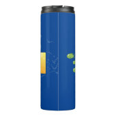 かわいい黄色の海底魚の漫画イラストレーション タンブラー (裏面)